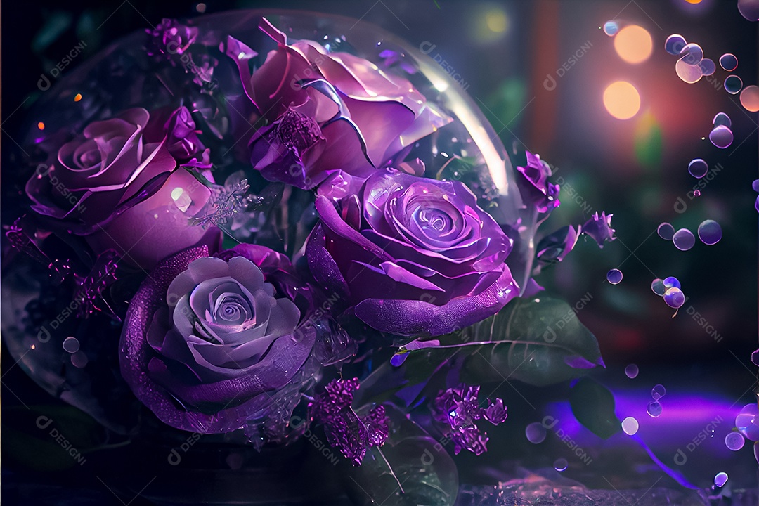 Amor rosa representativo, dia dos namorados 14 de fevereiro renderizar realista