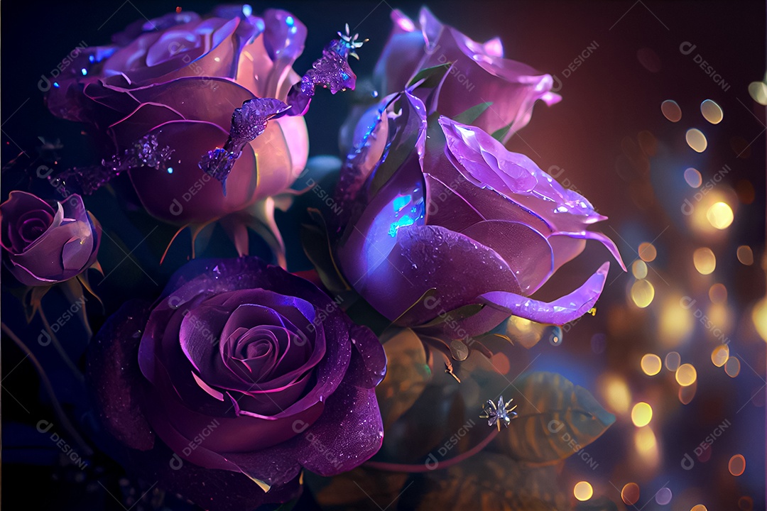 Amor rosa representativo, dia dos namorados 14 de fevereiro renderizar realista