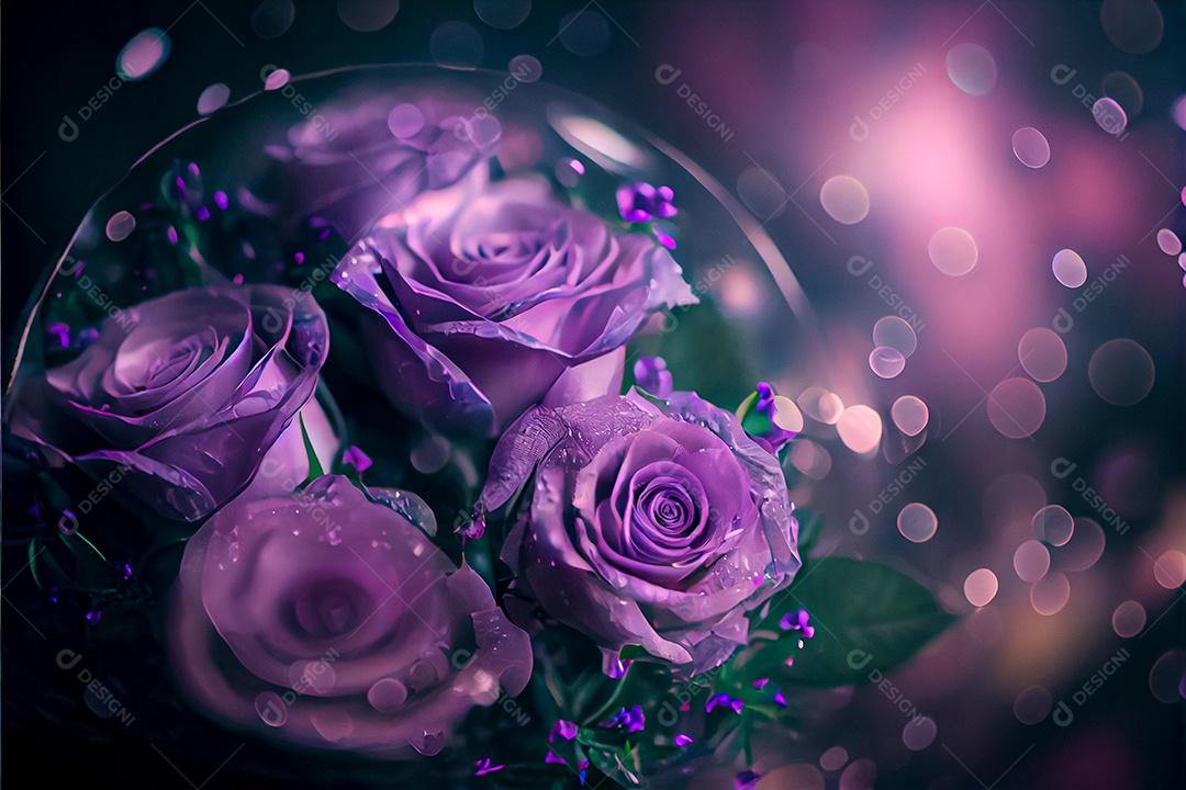 Amor rosa representativo, dia dos namorados 14 de fevereiro renderizar realista