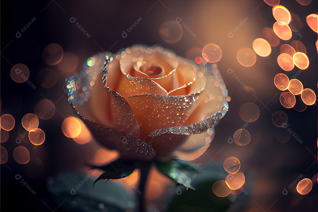 Amor rosa representativo, dia dos namorados 14 de fevereiro renderizar realista