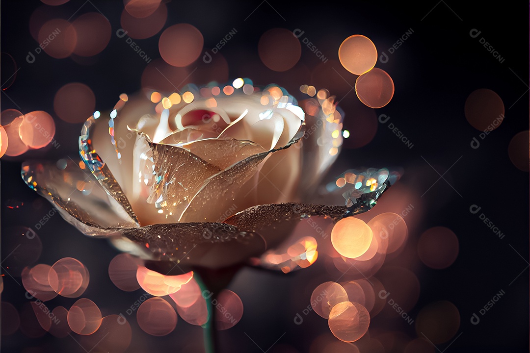 Amor rosa representativo, dia dos namorados 14 de fevereiro renderizar realista