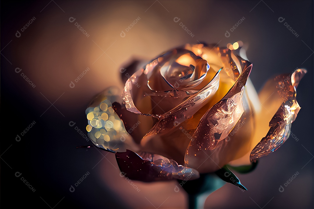 Amor rosa representativo, dia dos namorados 14 de fevereiro renderizar realista