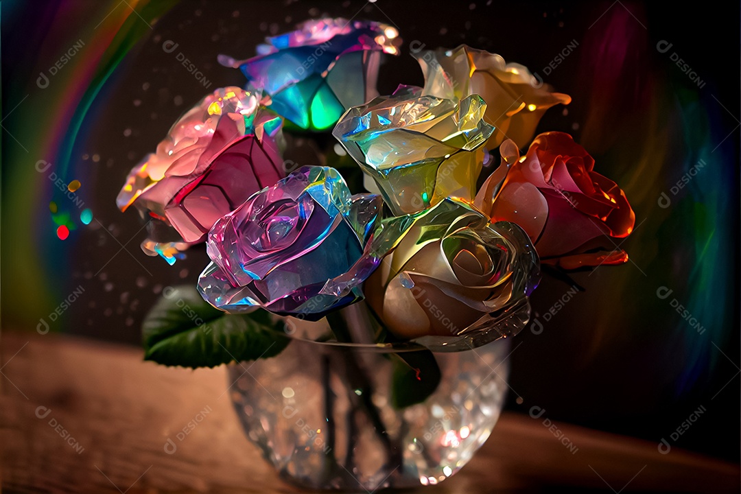 Amor rosa representativo, dia dos namorados 14 de fevereiro renderizar realista