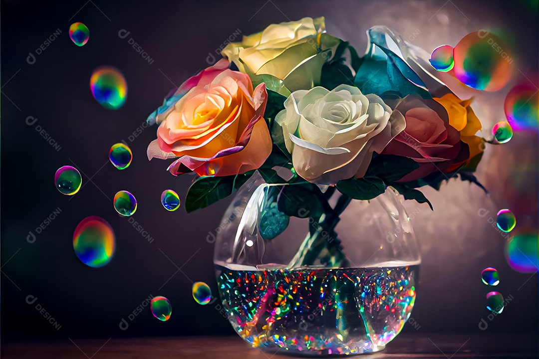 Amor rosa representativo, dia dos namorados 14 de fevereiro renderizar realista