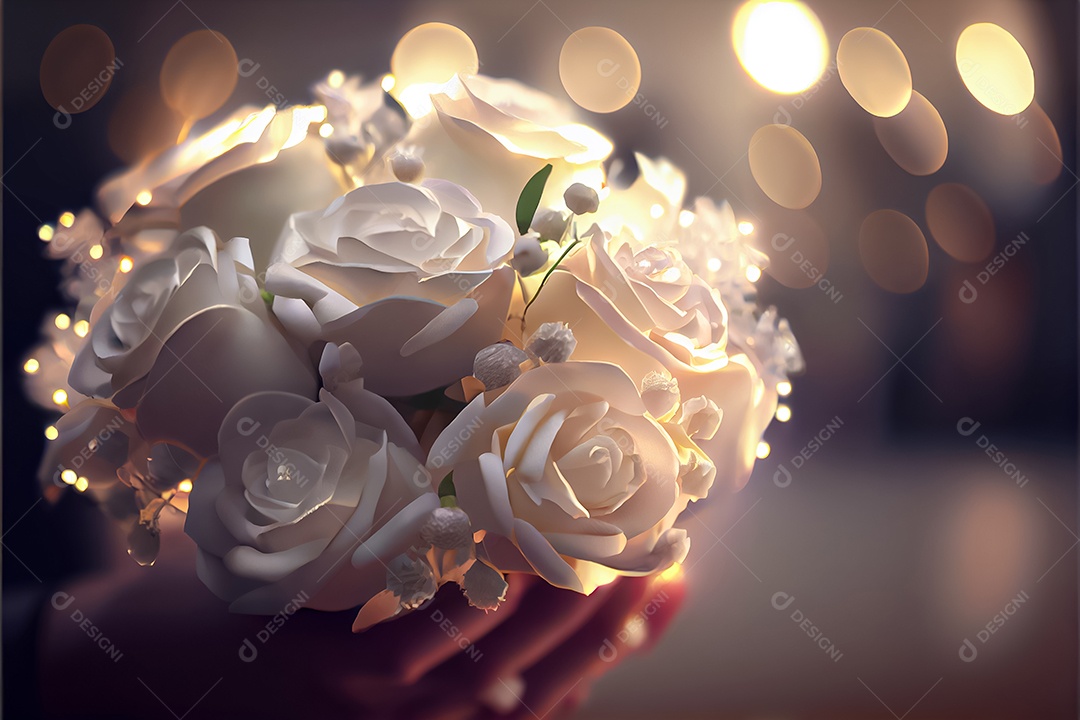 Amor rosa representativo, dia dos namorados 14 de fevereiro renderizar realista