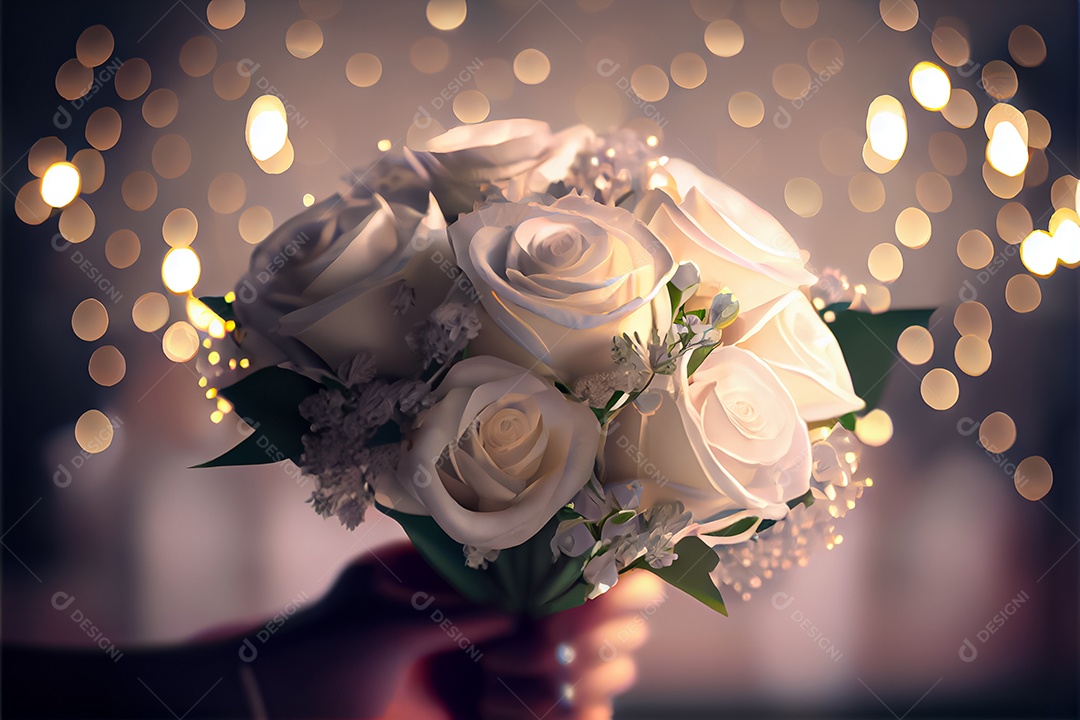 Amor rosa representativo, dia dos namorados 14 de fevereiro renderizar realista