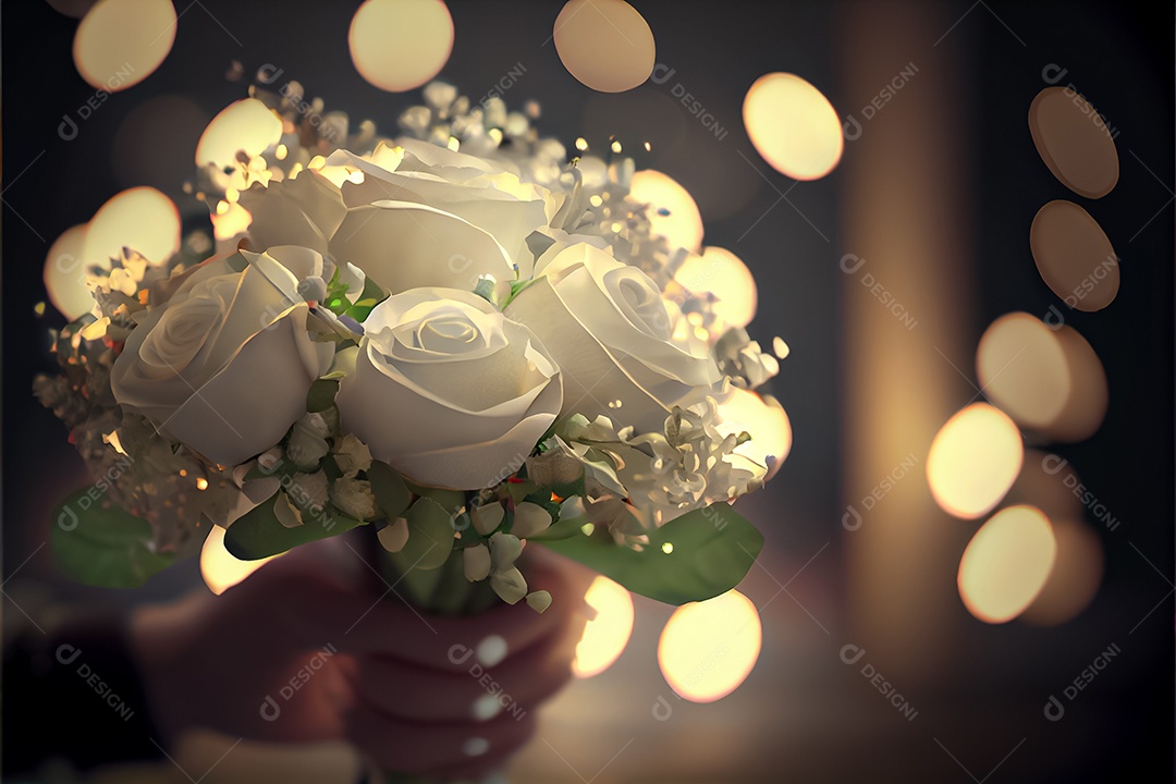 Amor rosa representativo, dia dos namorados 14 de fevereiro renderizar realista