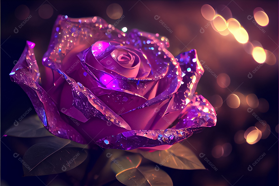 Amor rosa representativo, dia dos namorados 14 de fevereiro renderizar realista