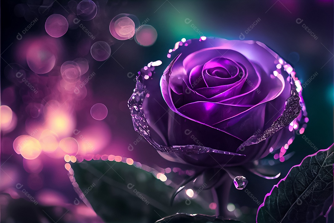 Amor rosa representativo, dia dos namorados 14 de fevereiro renderizar realista