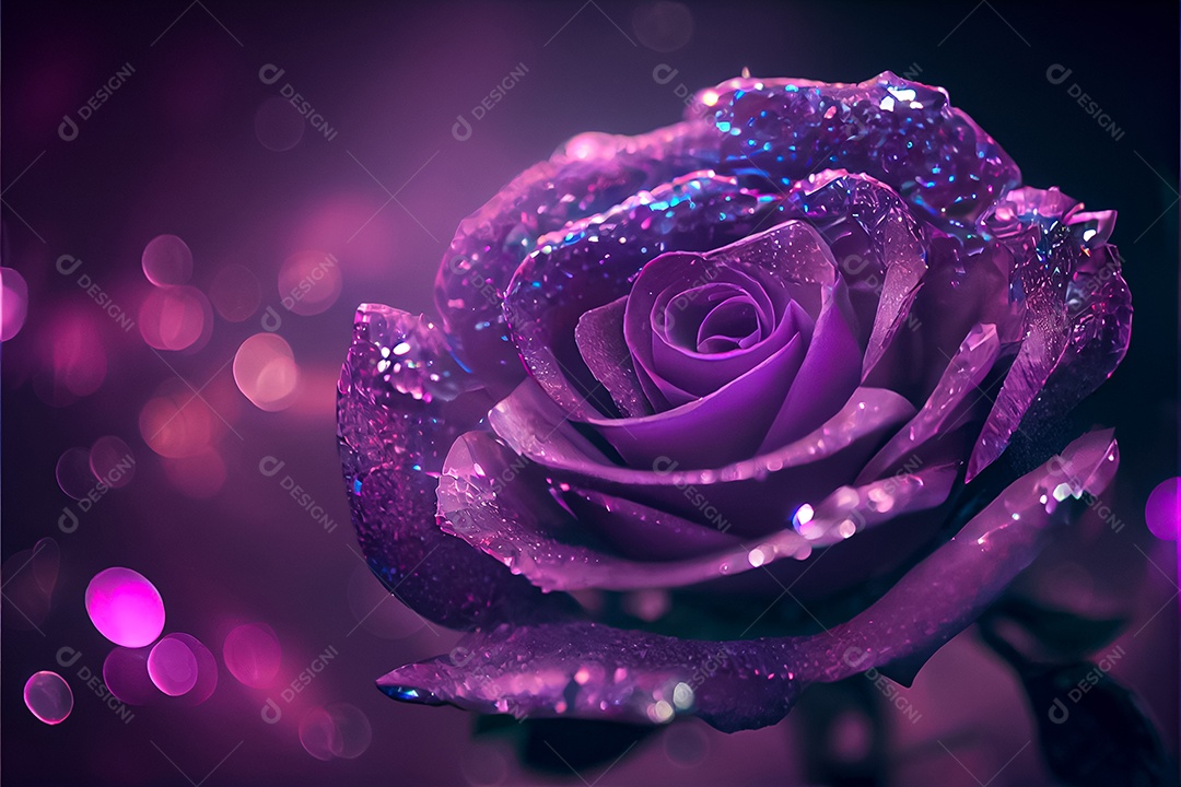 Amor rosa representativo, dia dos namorados 14 de fevereiro renderizar realista