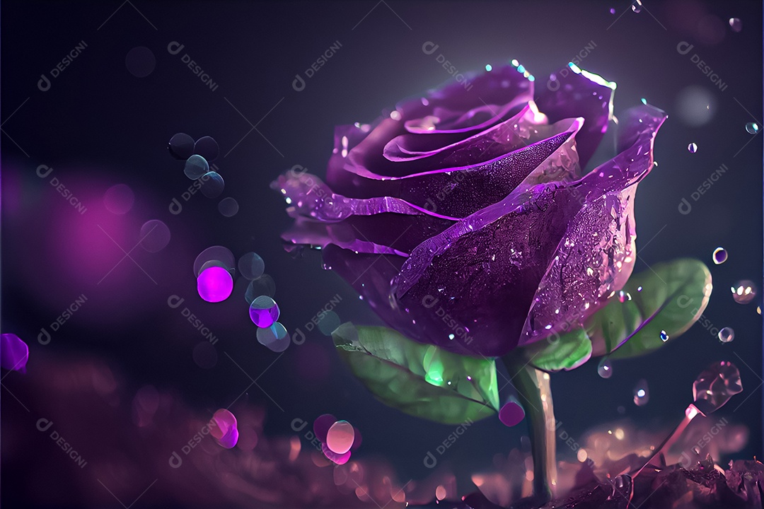 Amor rosa representativo, dia dos namorados 14 de fevereiro renderizar realista