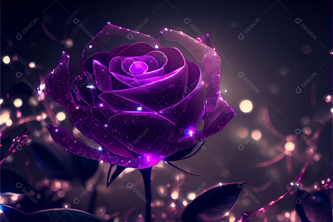 Amor rosa representativo, dia dos namorados 14 de fevereiro renderizar realista