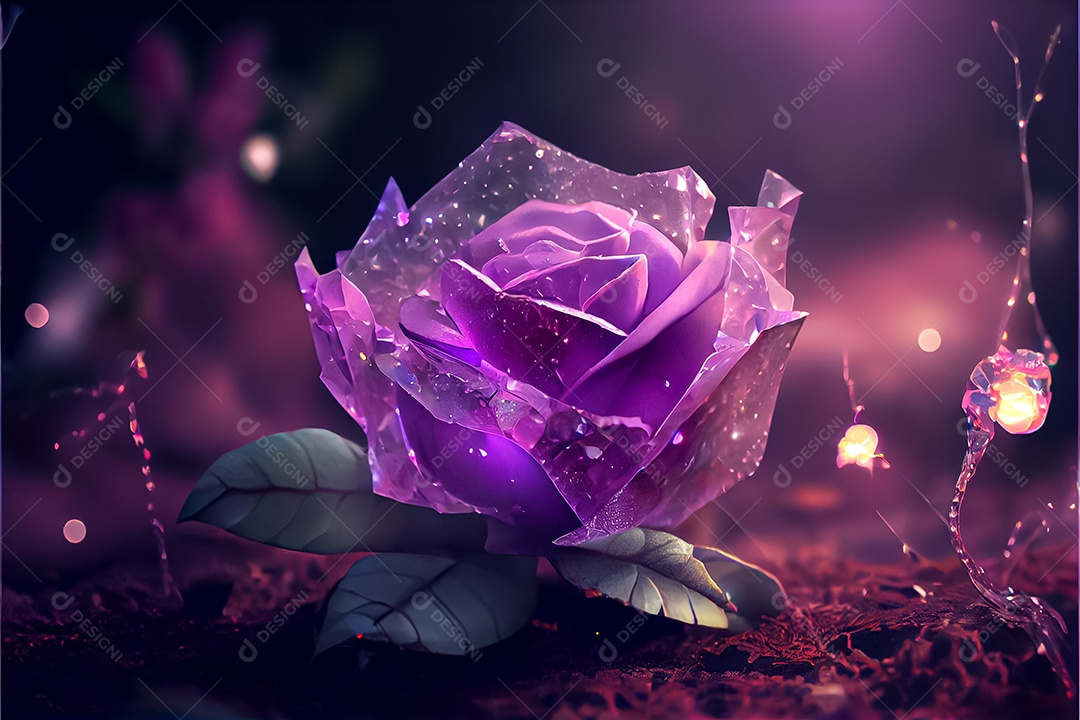 Amor rosa representativo, dia dos namorados 14 de fevereiro renderizar realista