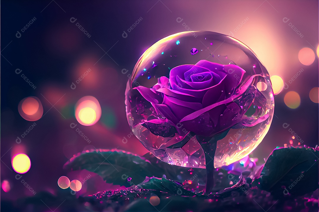 Amor rosa representativo, dia dos namorados 14 de fevereiro renderizar realista