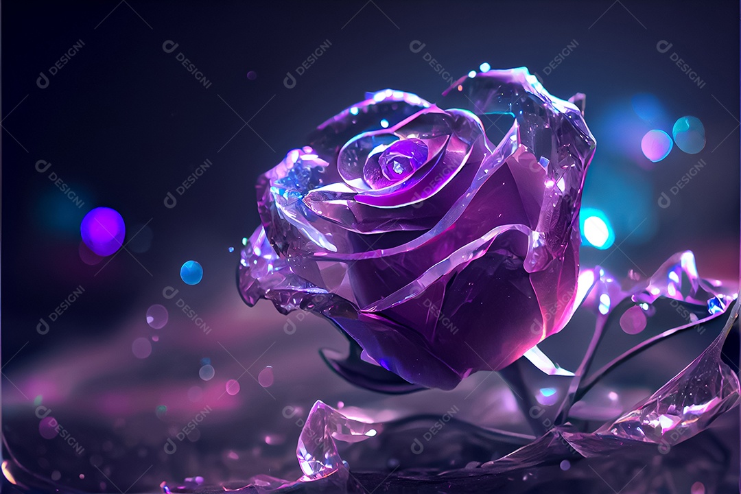 Amor rosa representativo, dia dos namorados 14 de fevereiro renderizar realista