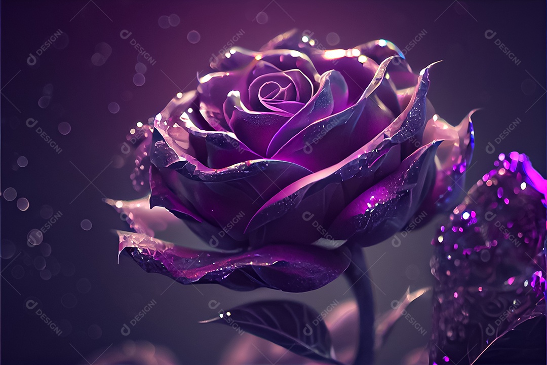 Amor rosa representativo, dia dos namorados 14 de fevereiro renderizar realista