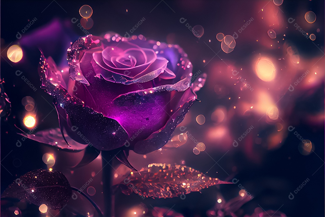 Amor rosa representativo, dia dos namorados 14 de fevereiro renderizar realista