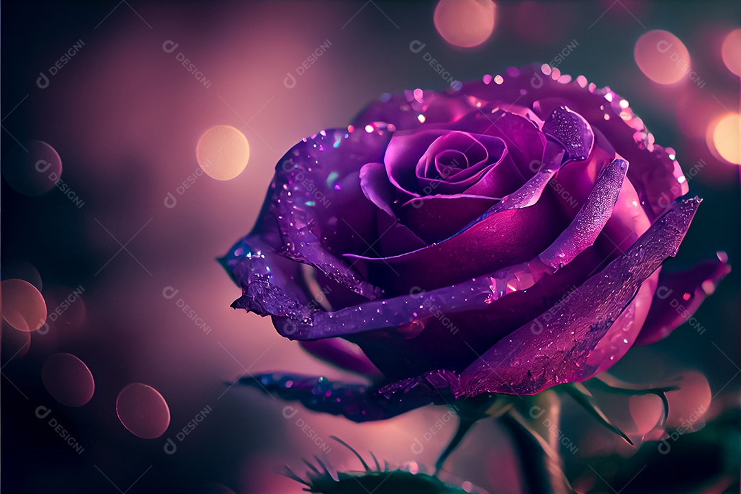 Amor rosa representativo, dia dos namorados 14 de fevereiro renderizar realista