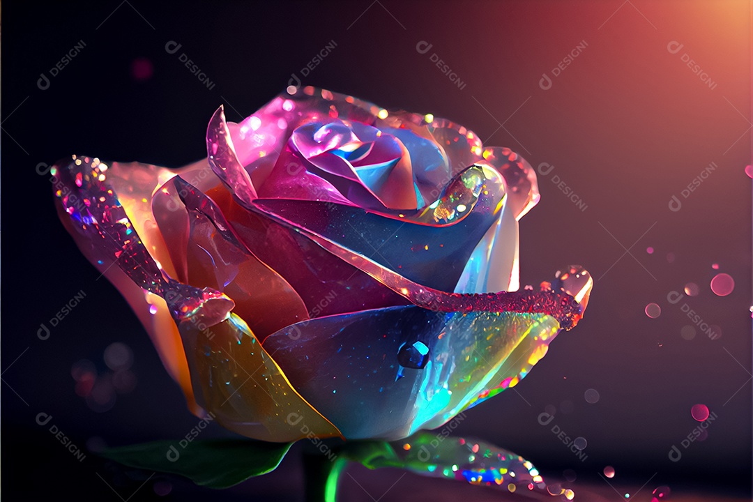 Amor rosa representativo, dia dos namorados 14 de fevereiro renderizar realista