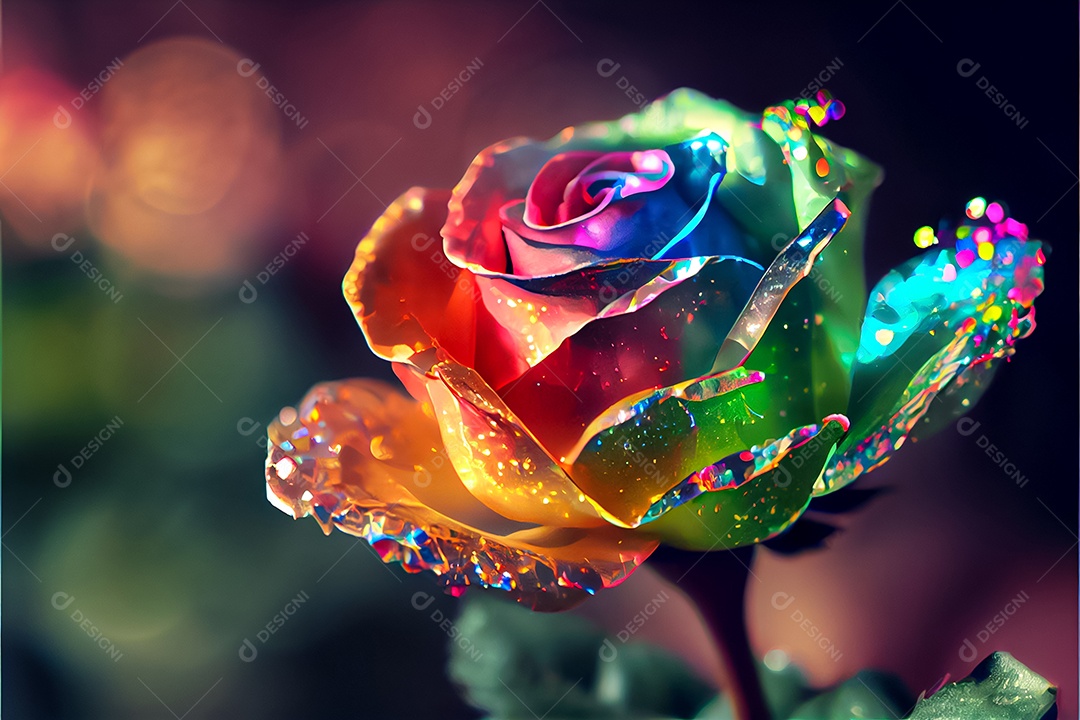 Amor rosa representativo, dia dos namorados 14 de fevereiro renderizar realista