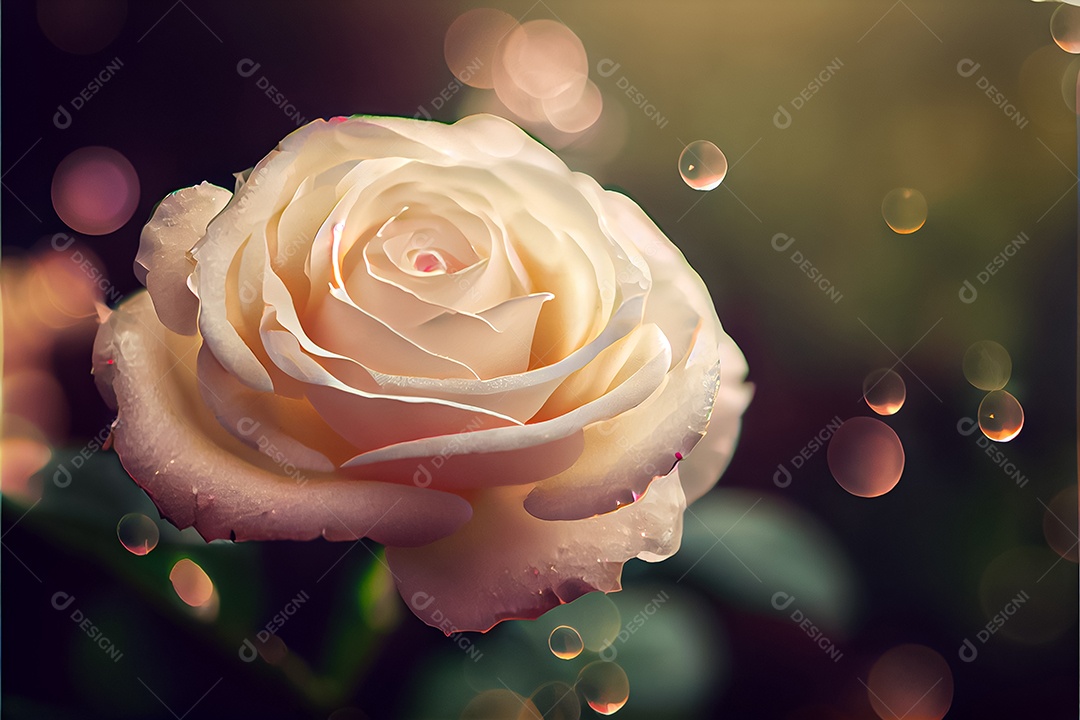 Amor rosa representativo, dia dos namorados 14 de fevereiro renderizar realista