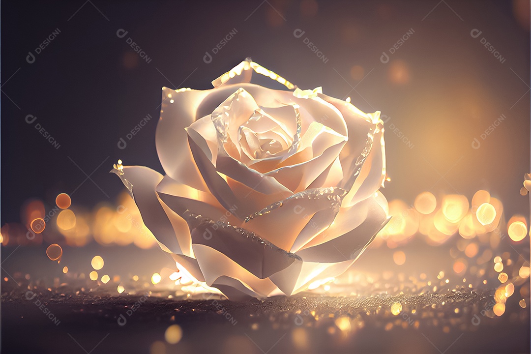 Amor rosa representativo, dia dos namorados 14 de fevereiro renderizar realista