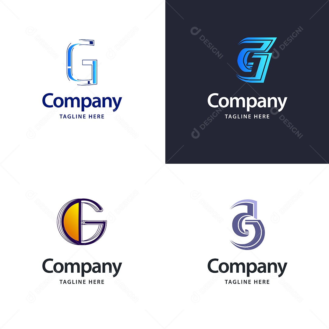 Logo G Personalizada Logotipos Modernos EPS