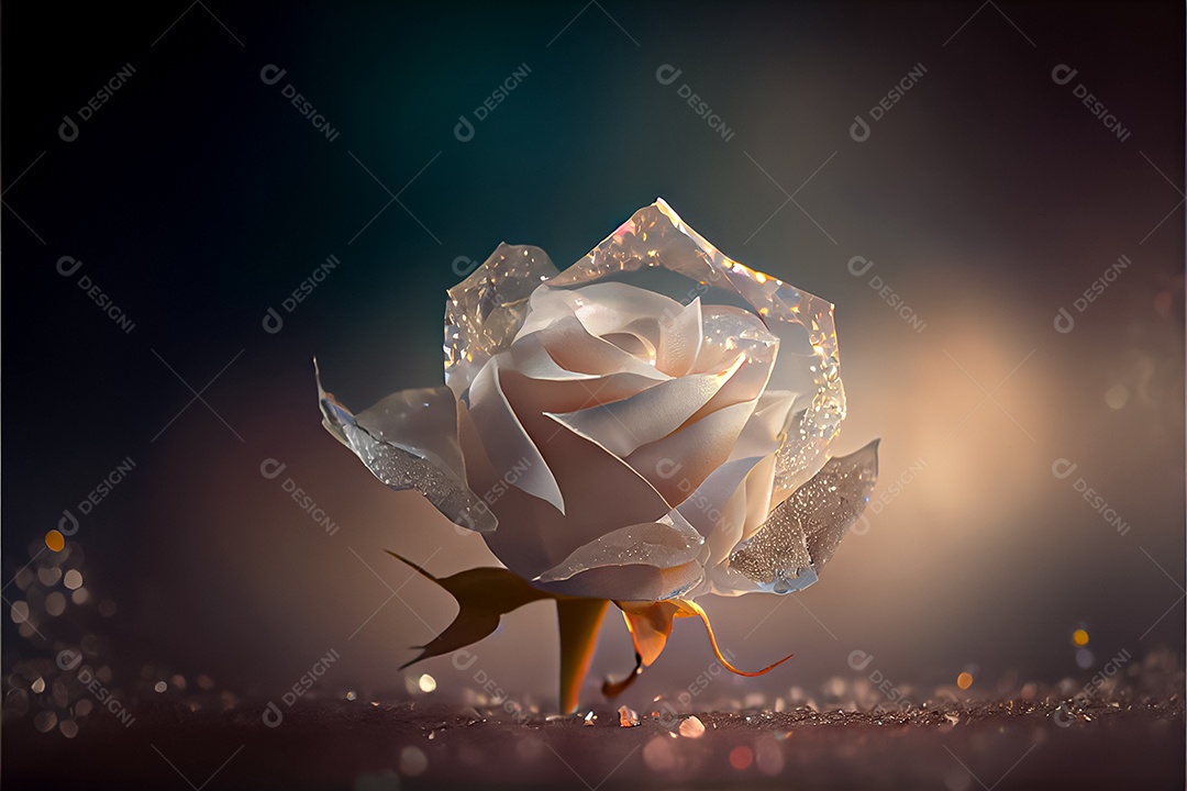 Amor rosa representativo, dia dos namorados 14 de fevereiro renderizar realista