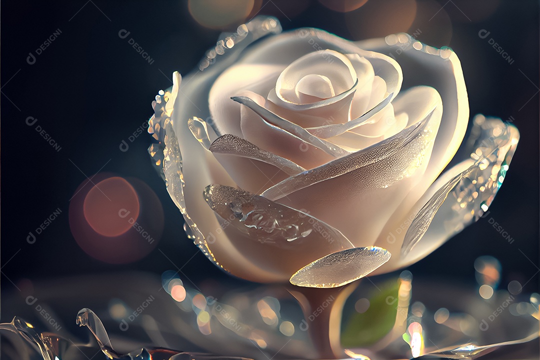 Amor rosa representativo, dia dos namorados 14 de fevereiro renderizar realista