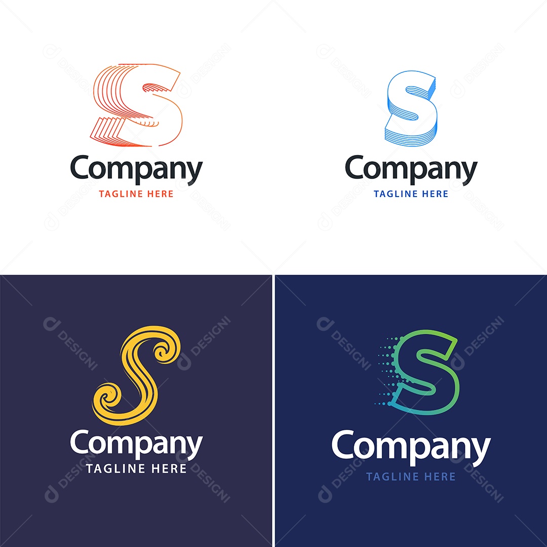 Logo S Personalizada Logotipos Modernos EPS