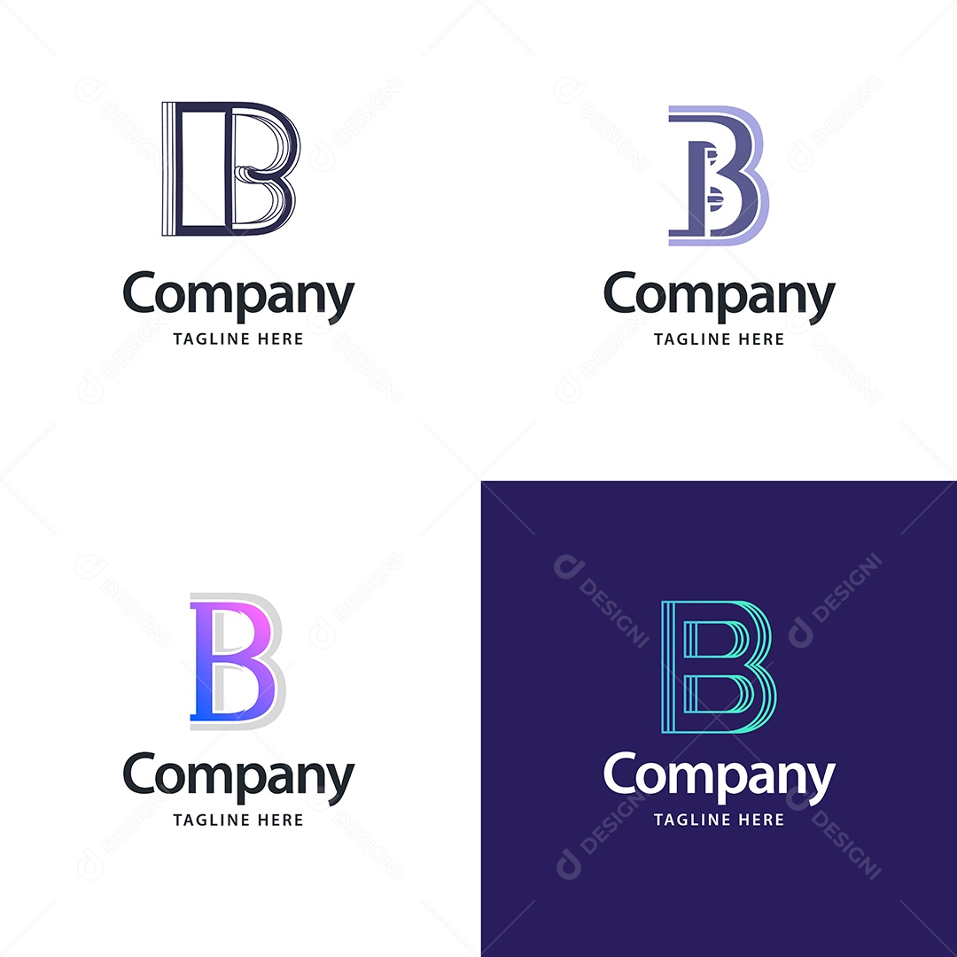 Logo B Personalizada Logotipos Modernos EPS