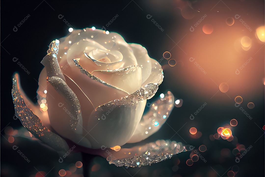 Amor rosa representativo, dia dos namorados 14 de fevereiro renderizar realista