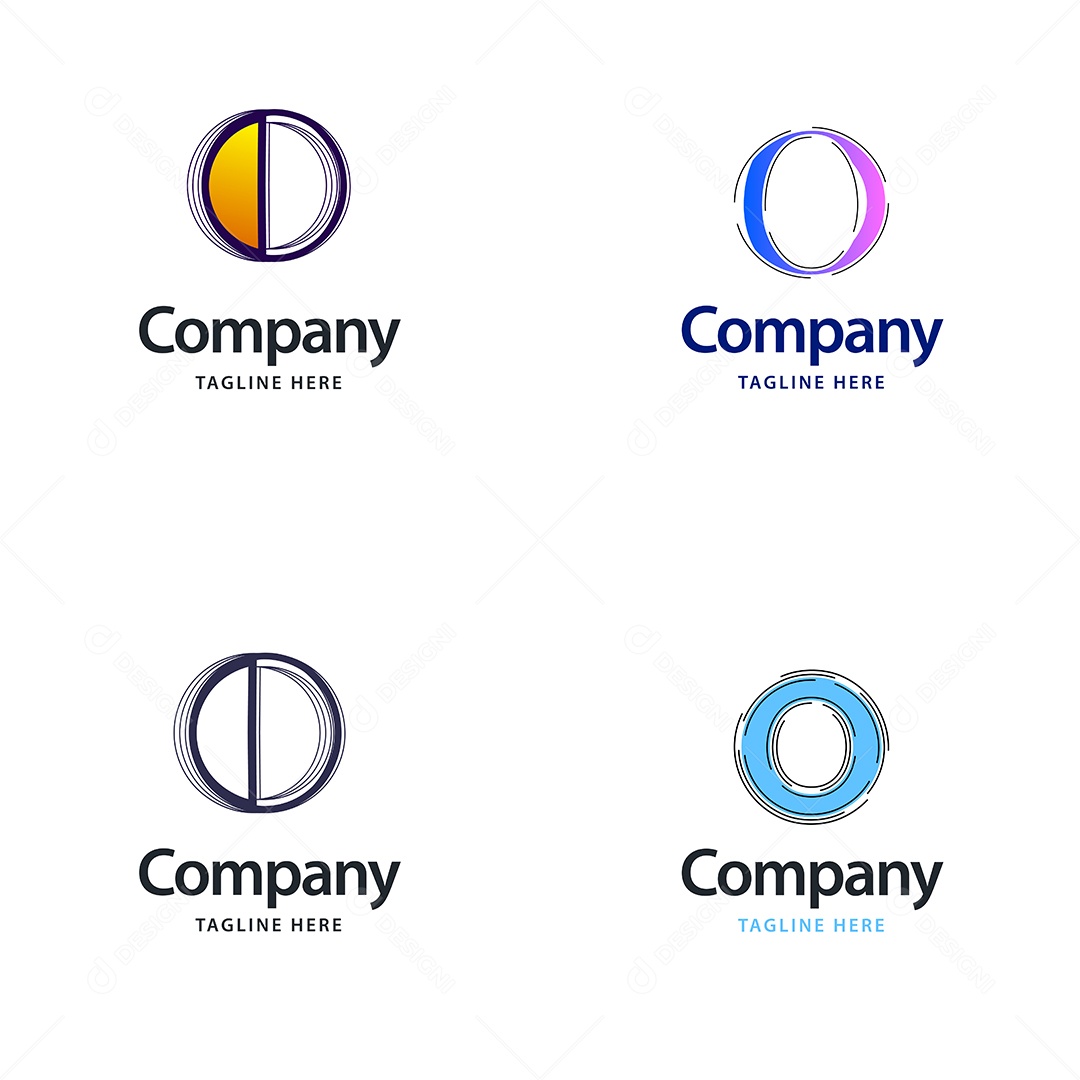 Logo O Personalizada Logotipos Modernos EPS