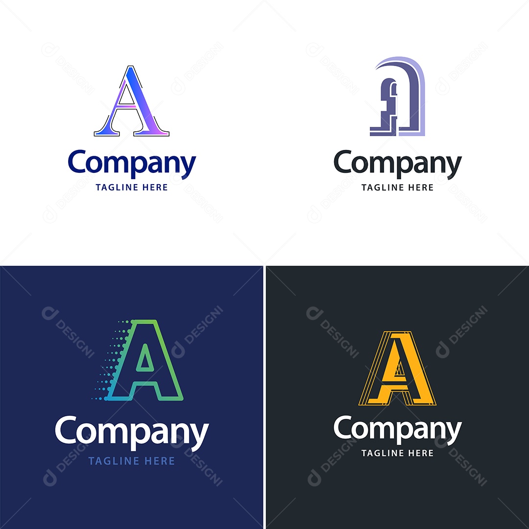 Logo A Personalizada Logotipos Modernos EPS