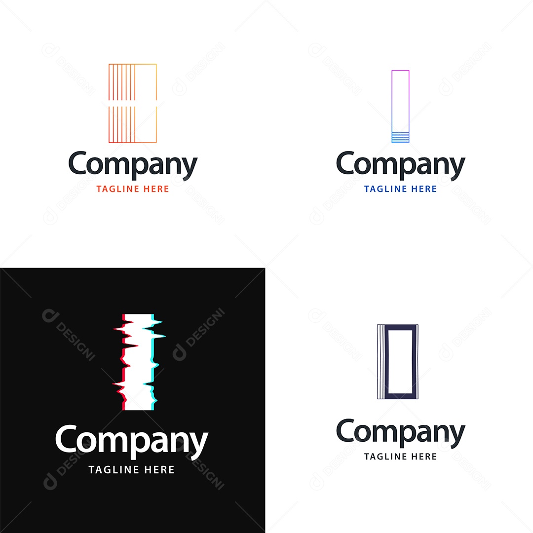 Logo I Personalizada Logotipos Modernos EPS