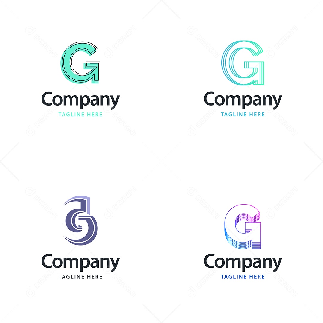 Logo G Personalizada Logotipos Modernos EPS