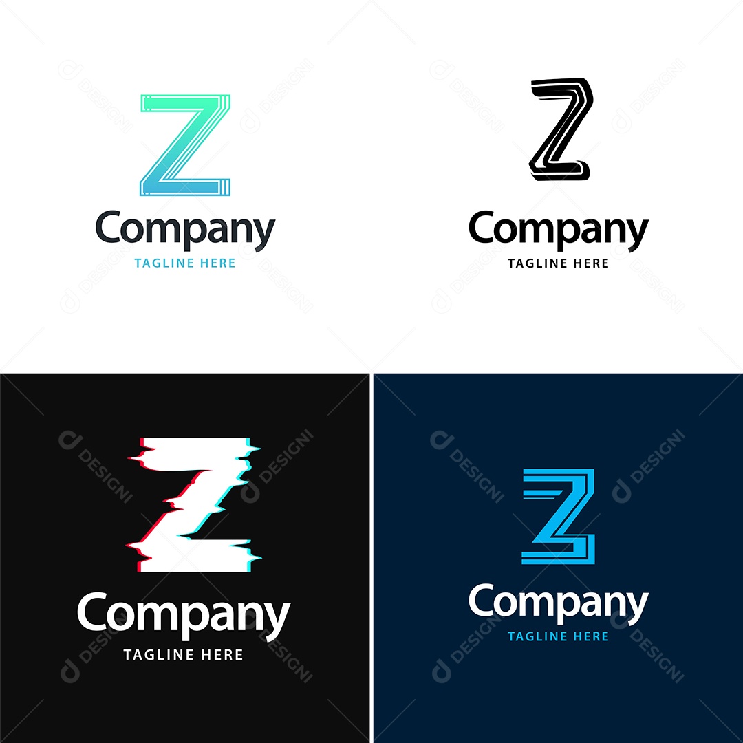 Logo Z Personalizada Logotipos Modernos EPS