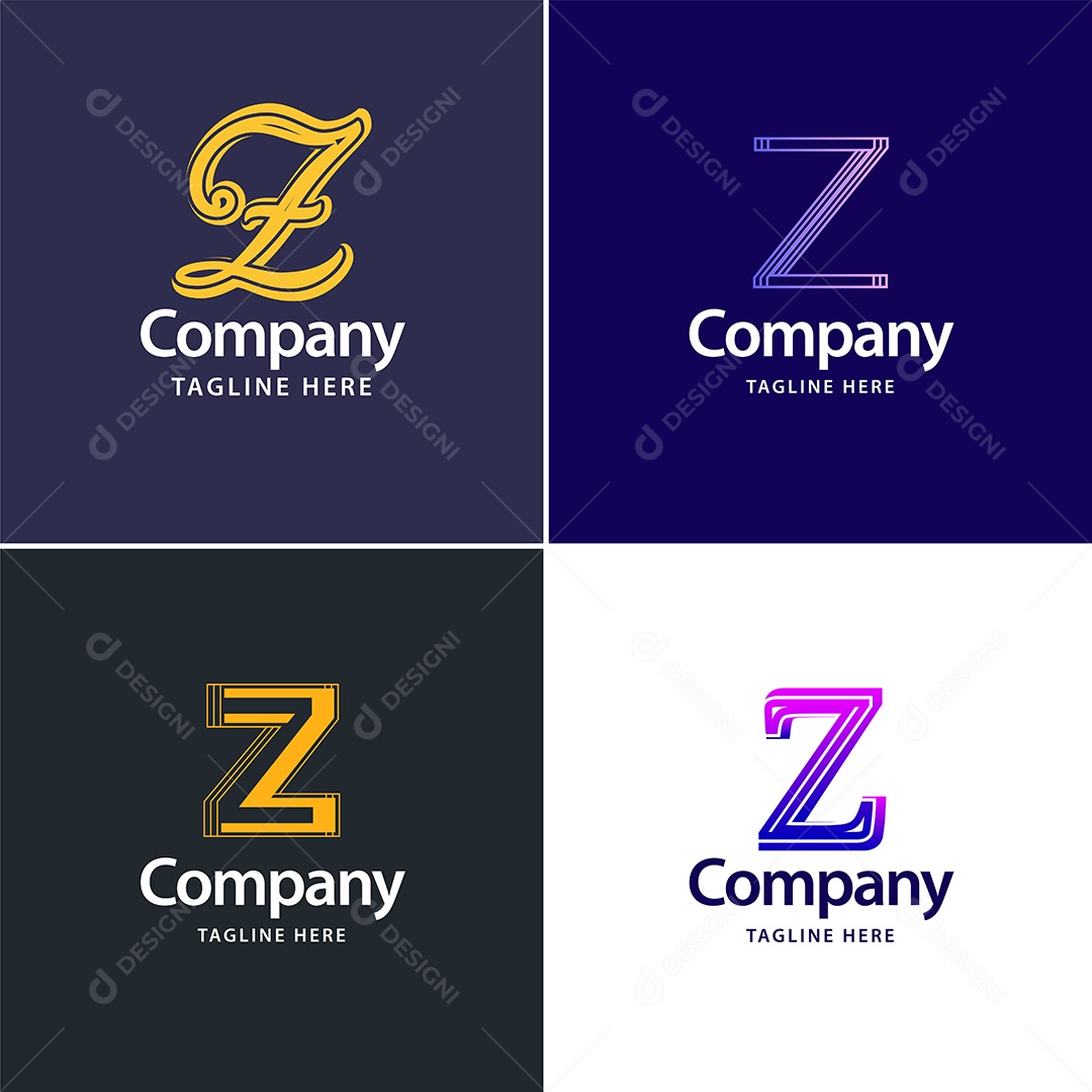 Logo Z Personalizada Logotipos Modernos EPS