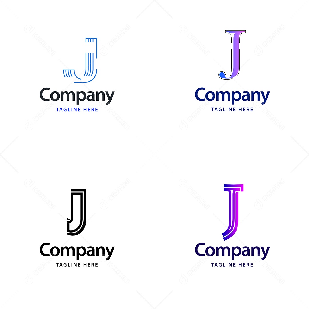 Logo J Personalizada Logotipos Modernos EPS