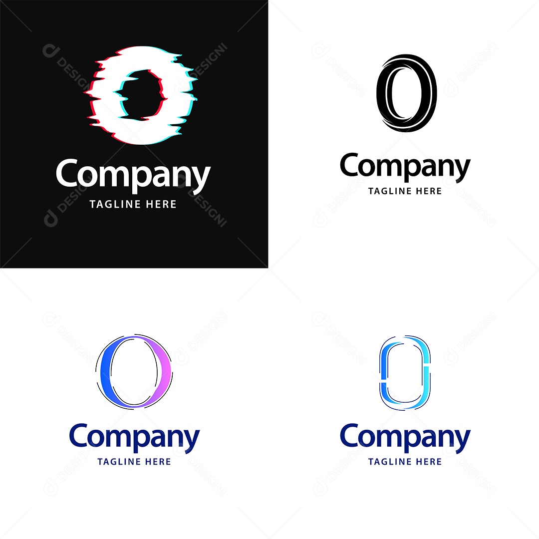 Logo O Personalizada Logotipos Modernos EPS