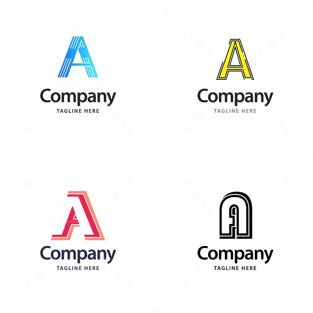 Logo A Personalizada Logotipos Modernos EPS