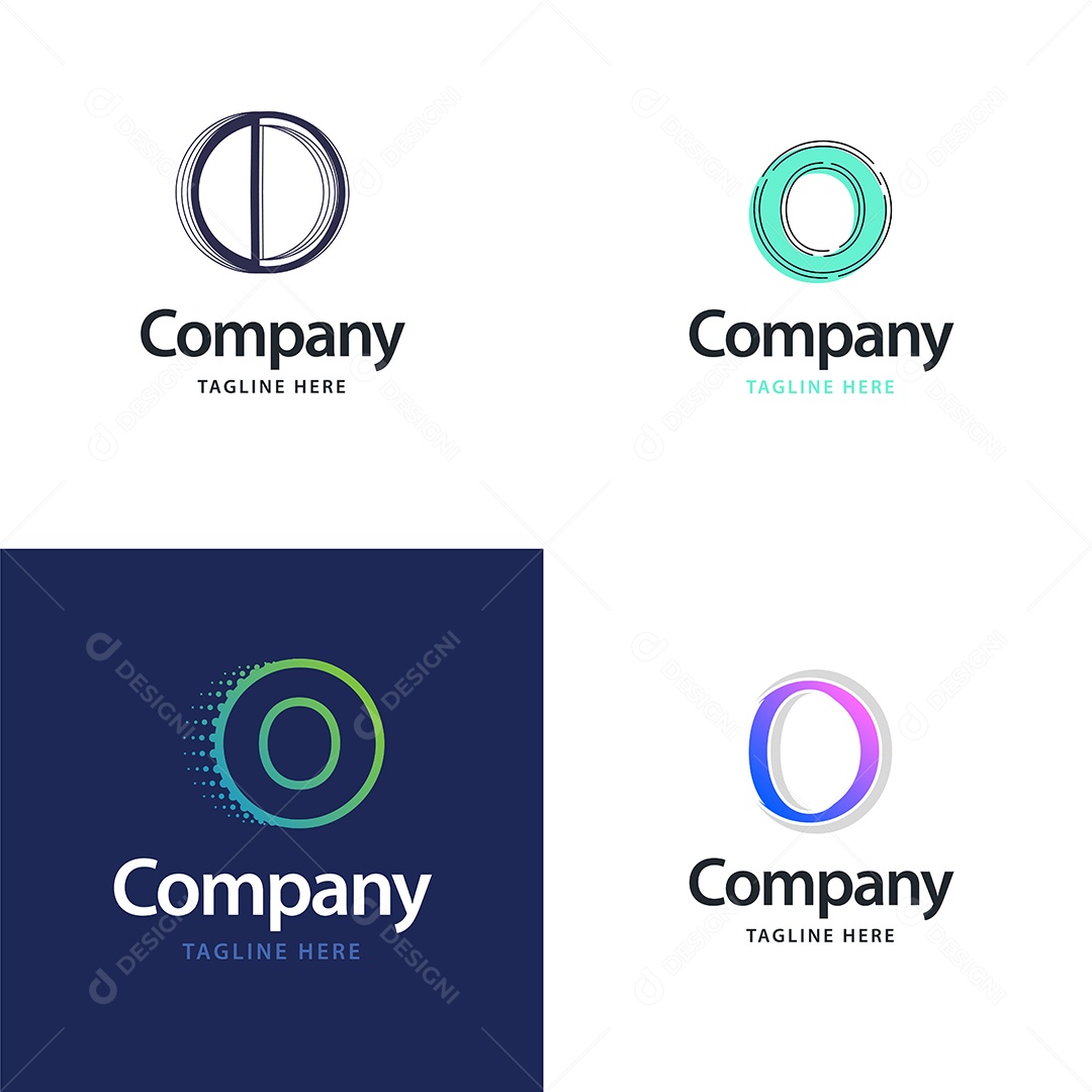 Logo O Personalizada Logotipos Modernos EPS