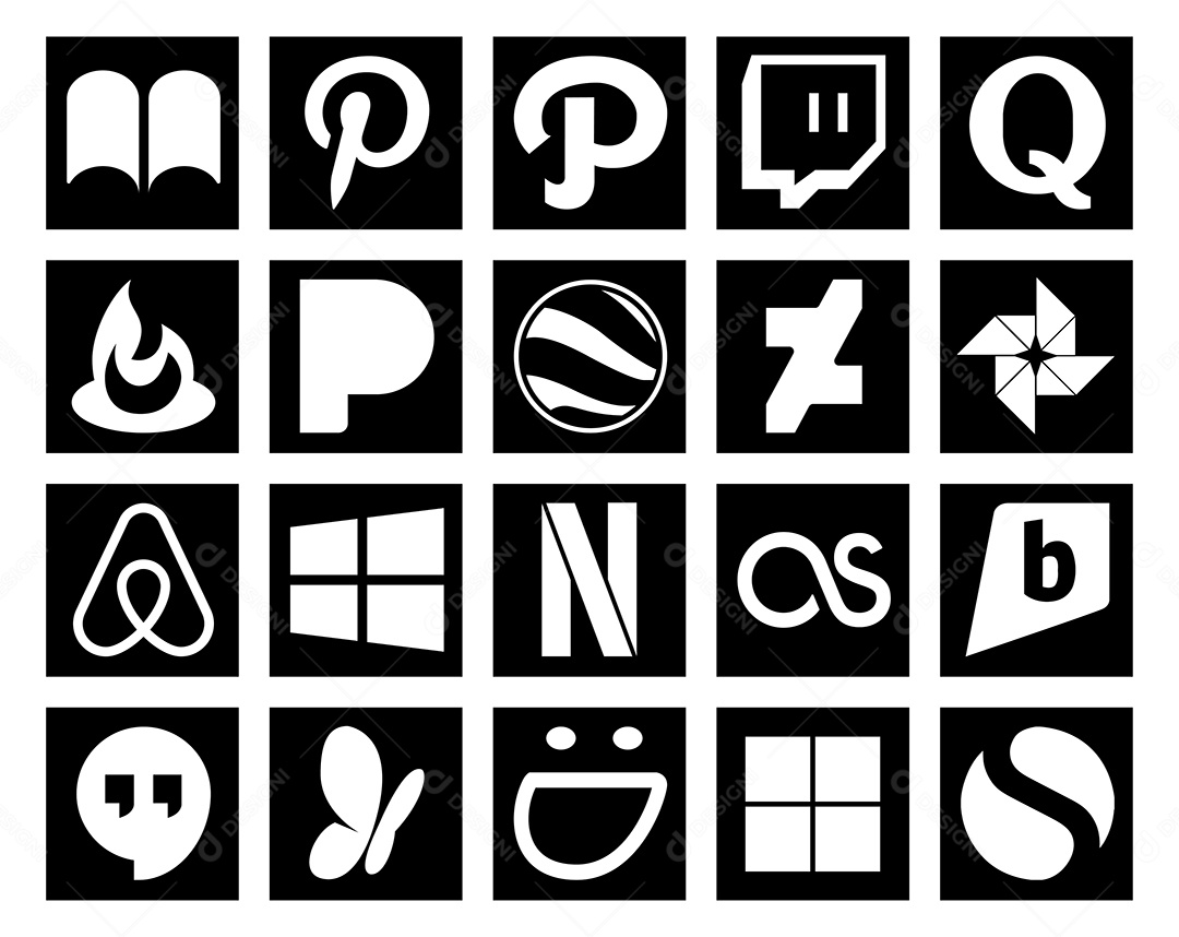 Pacote De Redes Sociais Vetor EPS