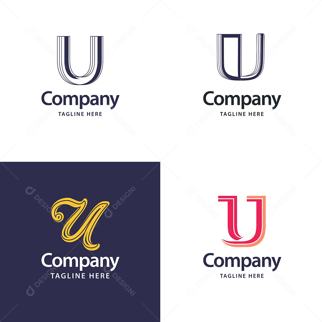 Logo U Personalizada Logotipos Modernos EPS