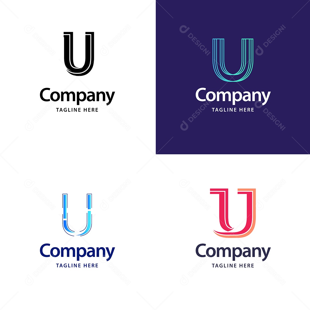 Logo U Personalizada Logotipos Modernos EPS