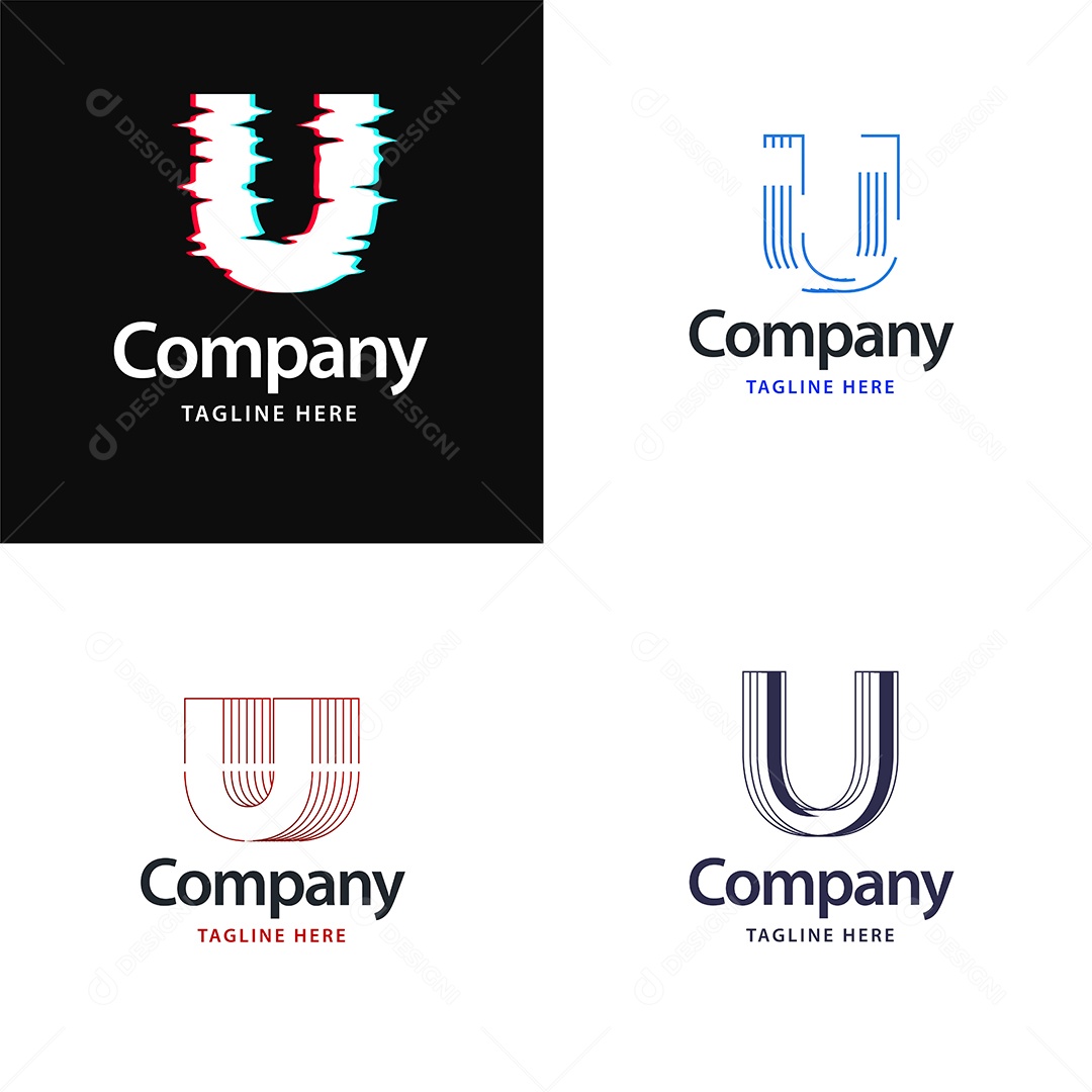 Logo U Personalizada Logotipos Modernos EPS