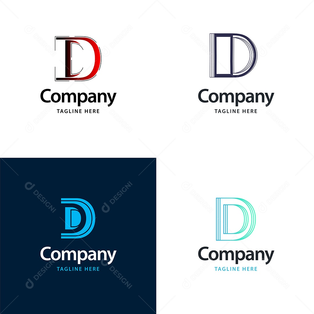 Logo D Personalizada Logotipos Modernos EPS