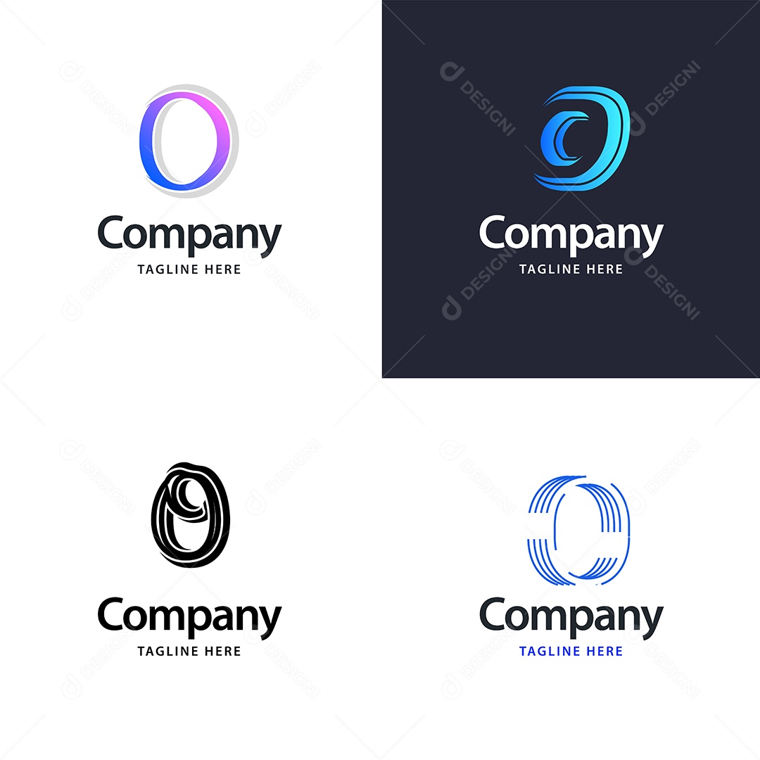 Logo O Personalizada Logotipos Modernos EPS