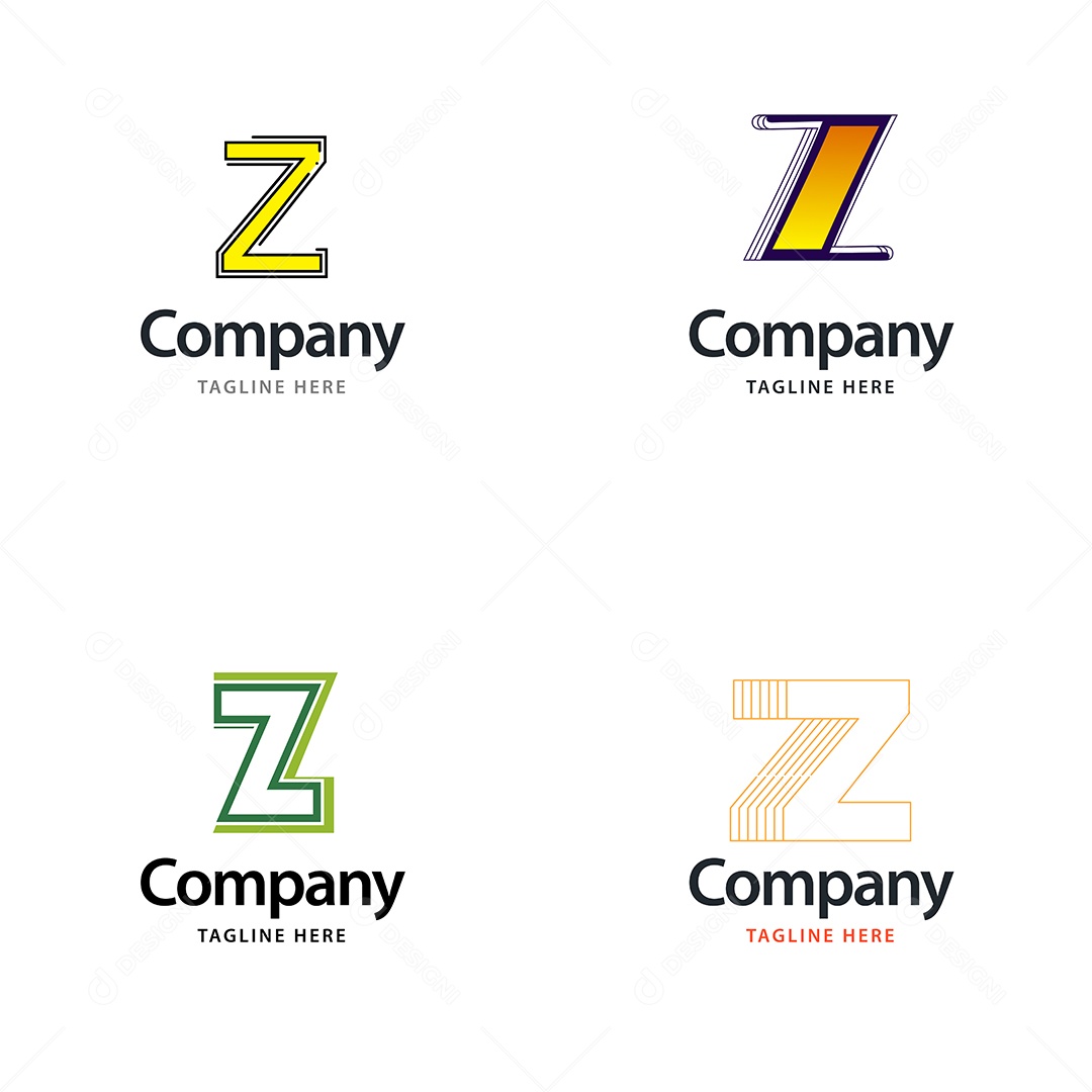 Logo Z Personalizada Logotipos Modernos EPS