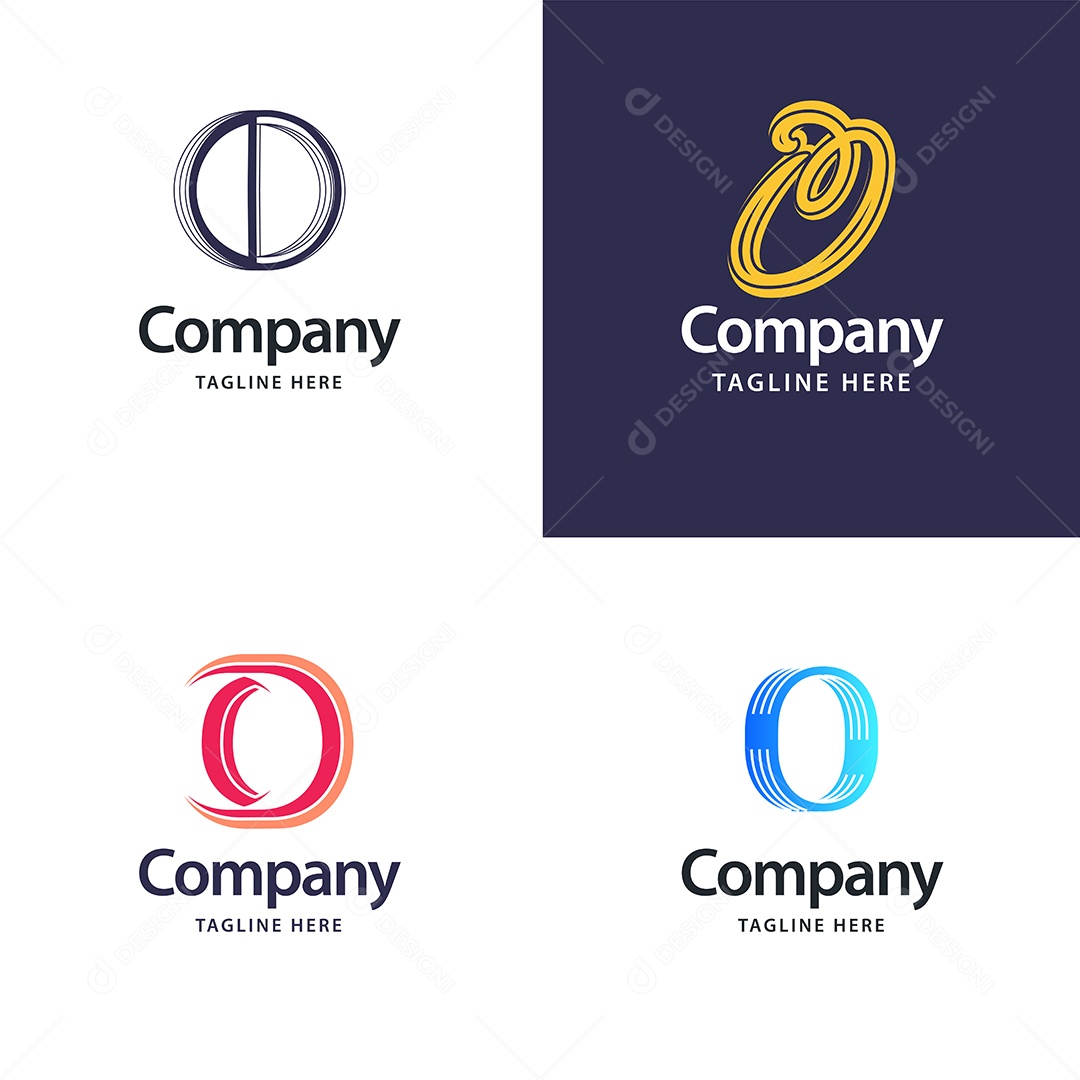 Logo O Personalizada Logotipos Modernos EPS